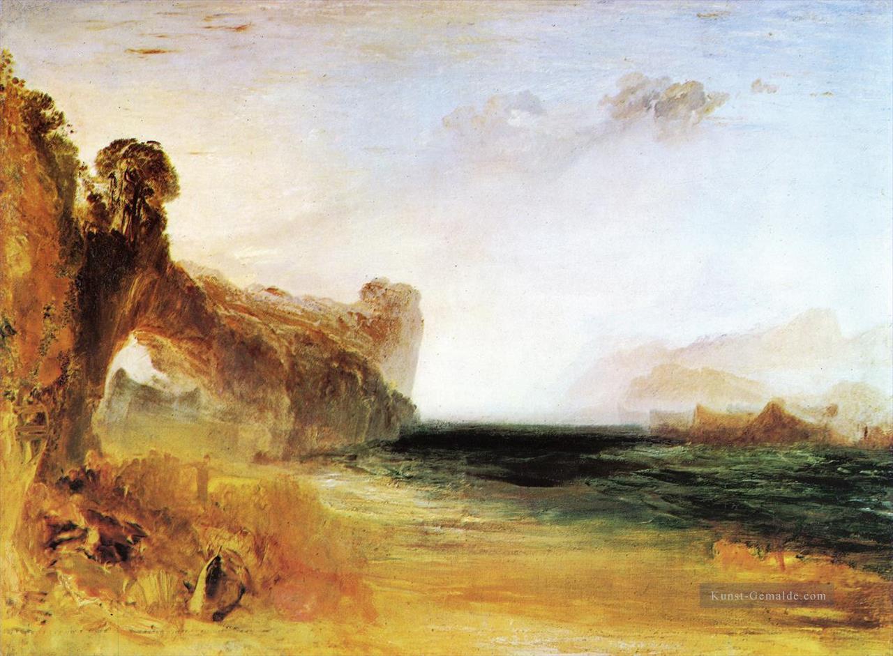 Rocky Bay mit Figuren Romantische Landschaft Joseph Mallord William Turner Strand Ölgemälde